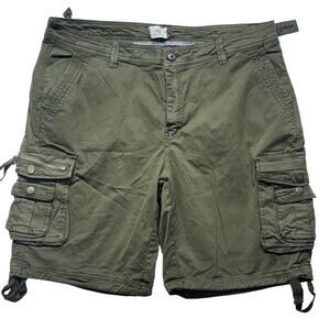 Four Steeds Cargo Shorts Womens 16 Olive Stretch Twill Utility Hiking Outdoor